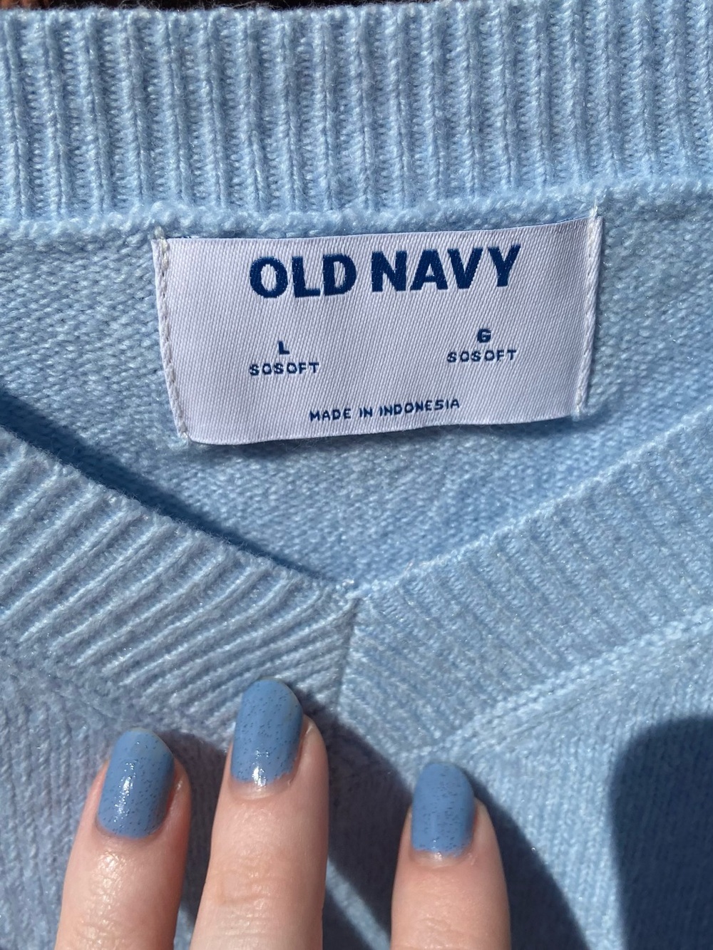 Old Navy Sky Blue Women's V-Neck Sweater